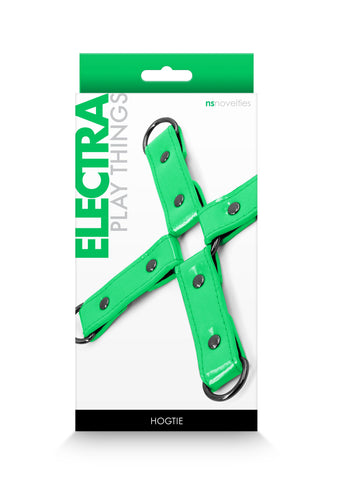Electra Play Things Green Tie Down Straps Adult Bondage Gear Blindfold