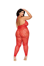 Dreamgirl Rhinestone Poinsettia Bodystocking Queen Size Lingerie > Clothes > Bodies and Playsuits