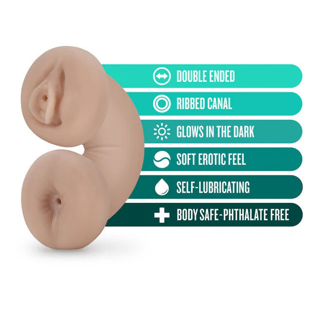 M for Men Double Trouble Glow in the Dark Vanilla Stroker > Sex Toys For Men > Masturbators > Manual