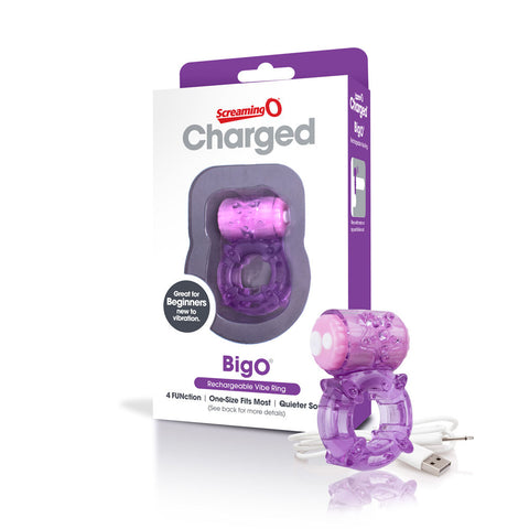Charged Big O Blue Stretchy Cock Ring for Enhanced Pleasure Cock Rings Vibrating