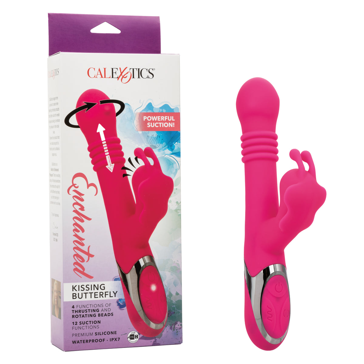 Enchanted Kissing Butterfly 5" Insertable Vibrator with Powerful Suction and Intimate Sensations > Vibrators > Ladies > Rabbit Multi