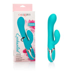 Enchanted Lover Vibrating Massager with Rotating Beads and Clitoral Stimulator in Teal Silicone > Vibrators > Ladies > Rabbit