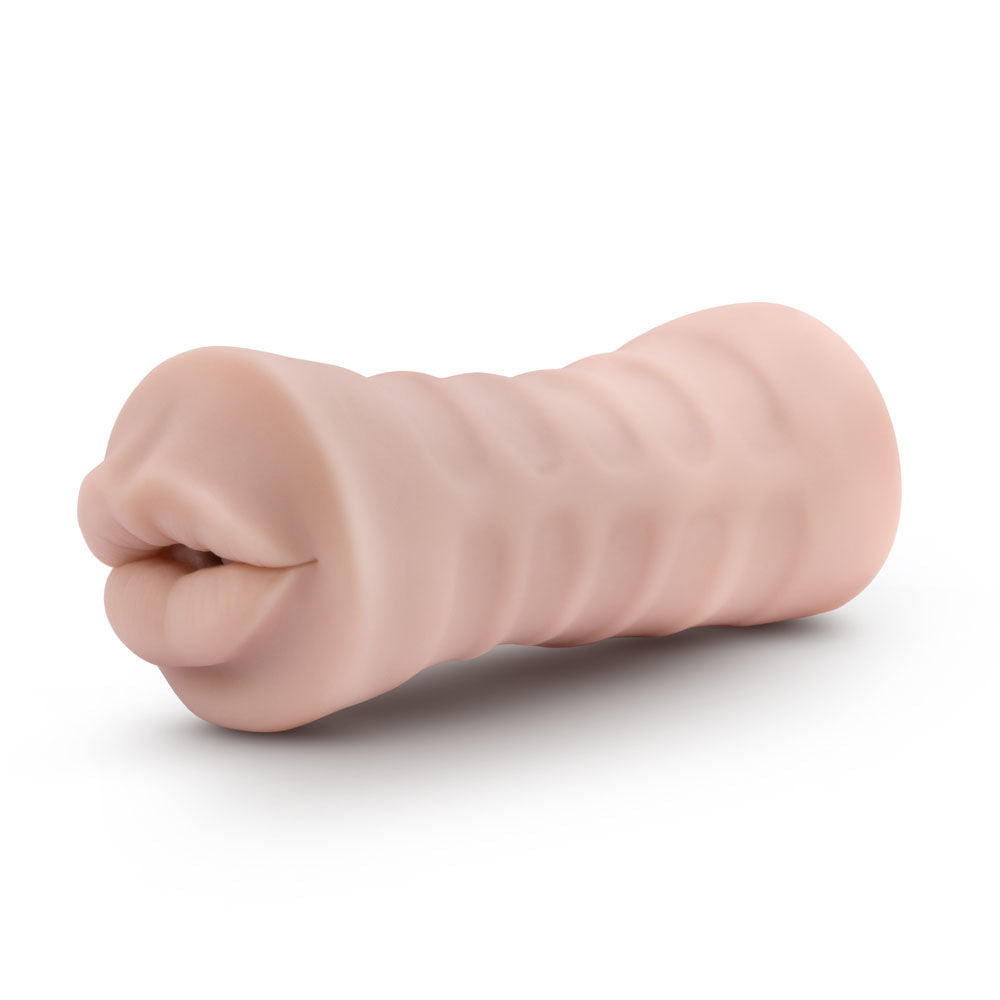 M For Men Angie (Vanilla) – Rechargeable Vibrating Masturbator Strokers - Auto
