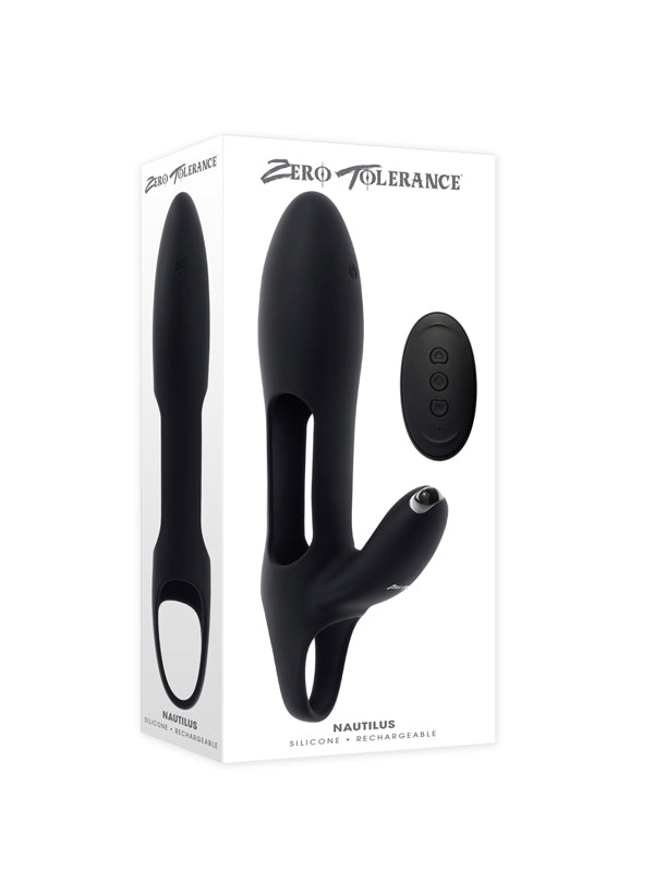 Zero Tolerance NAUTILUS 15.2cm Vibrating Sleeve Black > Sex Toys For Men > Penis Sleeves