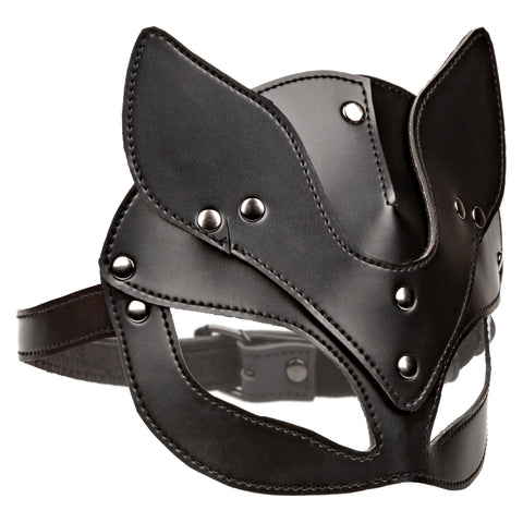 Euphoria Collection Black Cat Mask with Velvet Interior and Adjustable Buckle Closure, 25 Inch Maximum Circumference Costumes