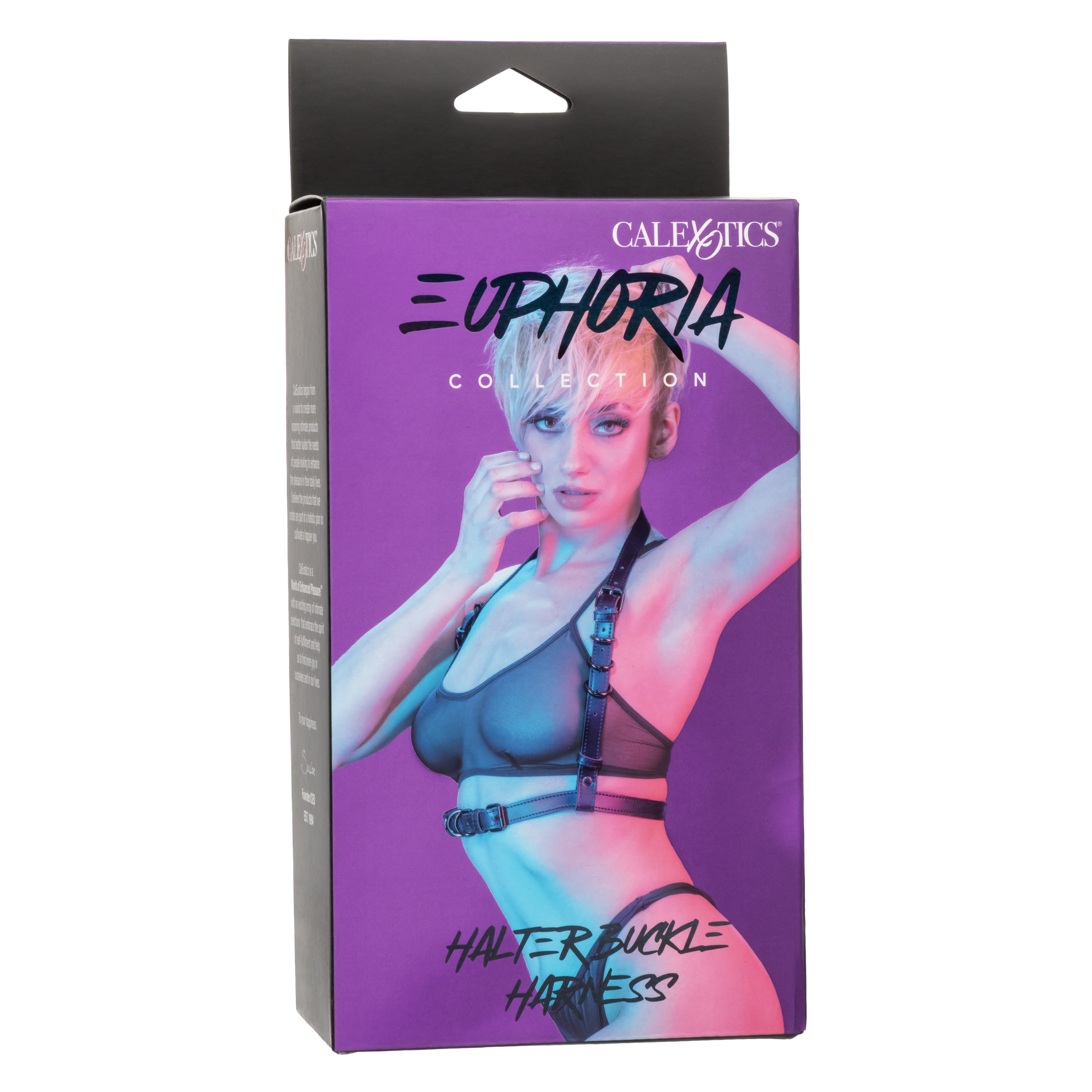 Euphoria Collection Halter Buckle Harness Vegan Leather with Velvet Interior Adjustable 25.5 Inch Strap and 39.5 Inch Underbust Womens Harnesses