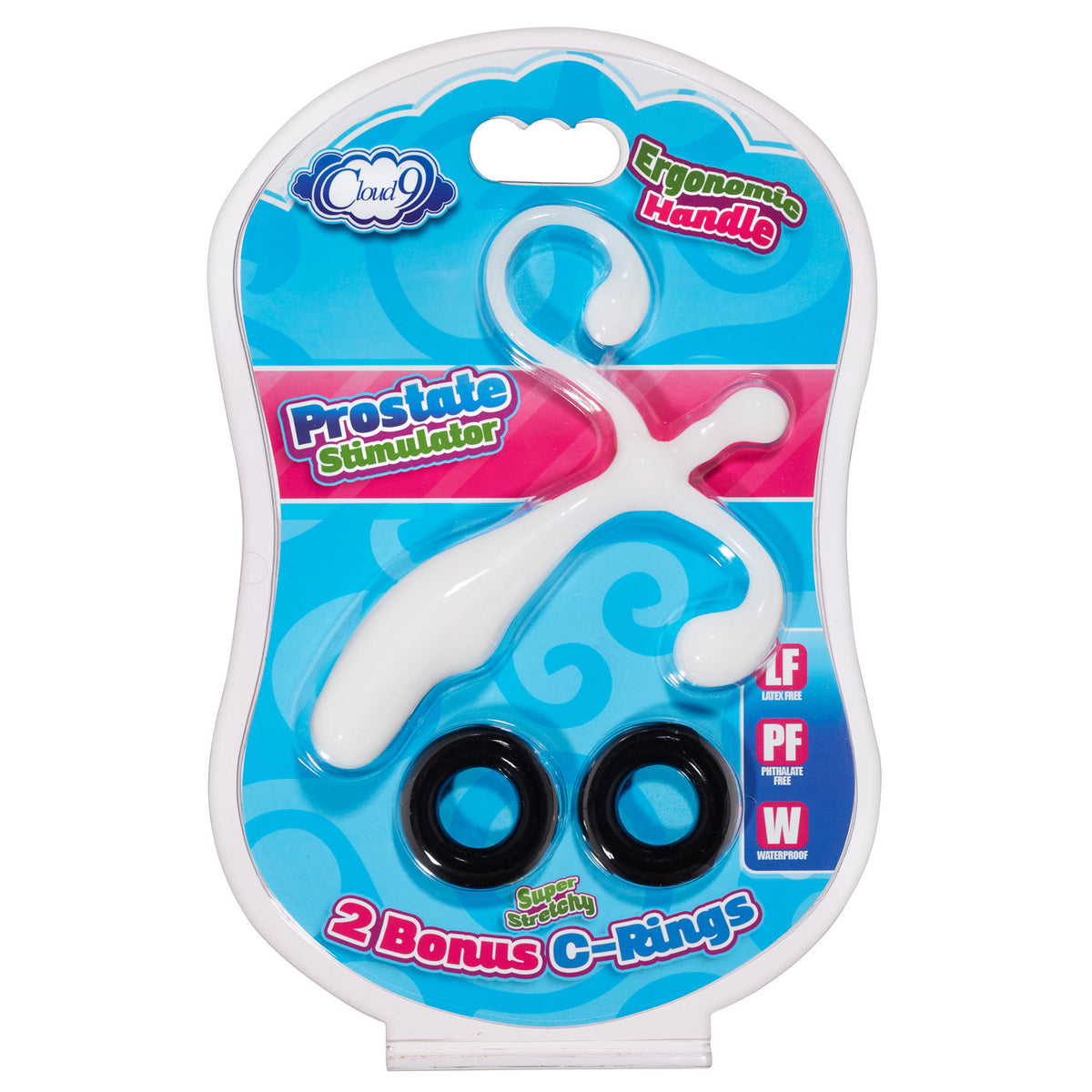 Cloud 9 Prostate Stimulator Kit with Comfort Rings White White Prostate Tools