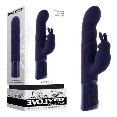 Evolved Big Deal 25.7 cm USB Rechargeable Rabbit Vibrator VIBRATORS-RABBIT