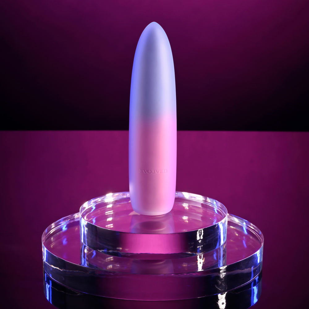 Evolved Paradise Bullet Pink Purple 10.2 cm USB Rechargeable Mini Vibrator BULLETS