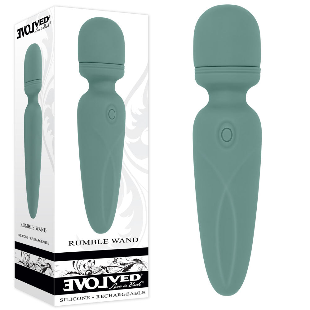 Evolved Rumble Wand Olive Green Mini Massager Electric Massager
