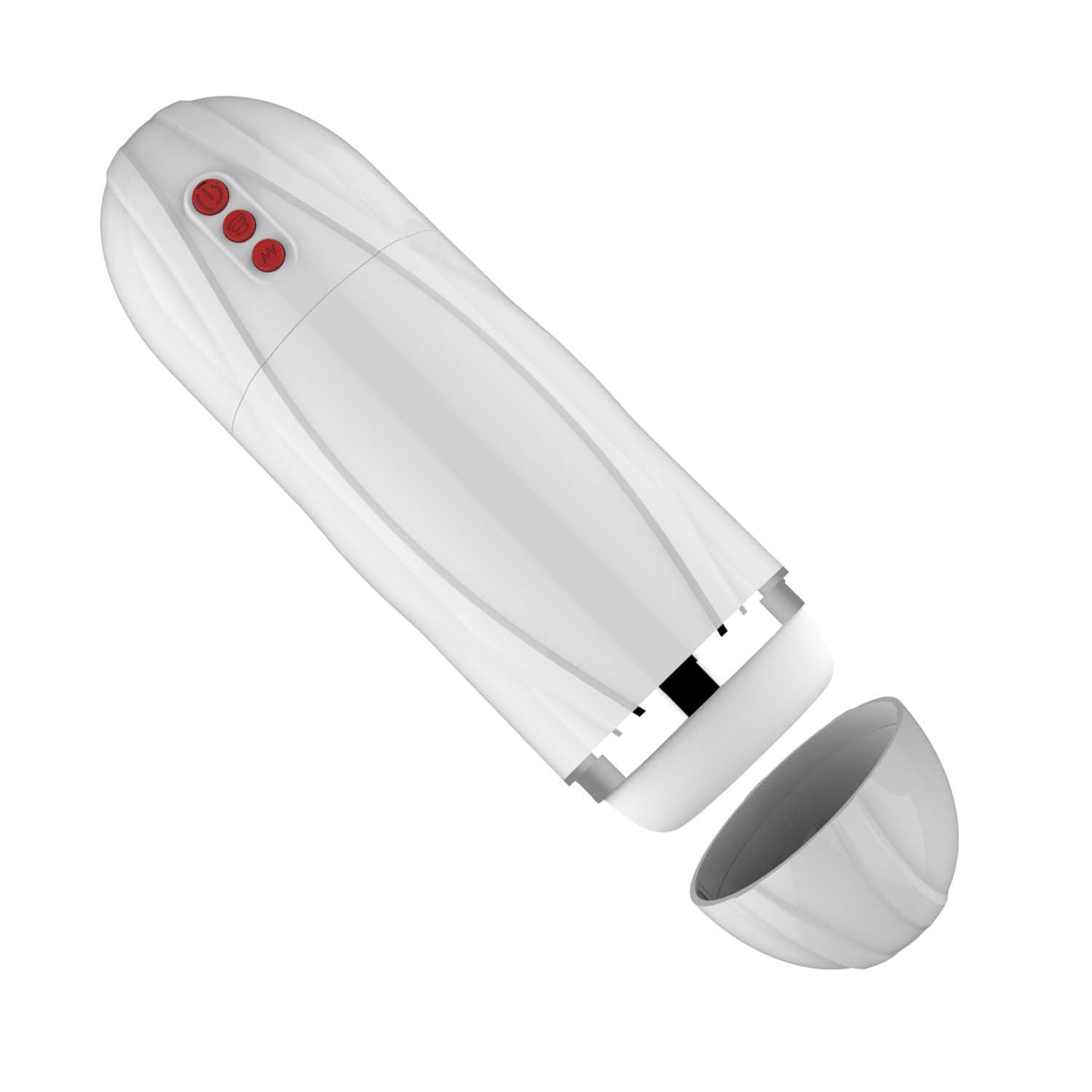 Vibrating Male Masturbator with Oral Simulation in White Strokers - Auto