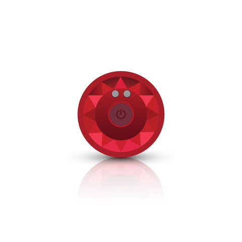 Cheeky Charms Red Vibrating Metal Butt Plug Medium > Anal Range > Vibrating Butt Plugs