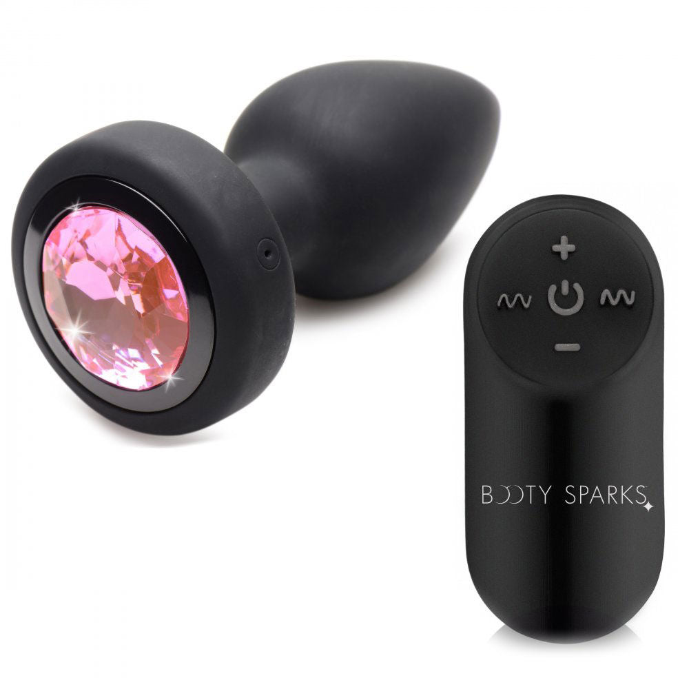 Silicone Pink Gem 3.7 Inch Anal Plug (Small) – Remote-Controlled Vibrating > Anal Range > Jewel Butt Plugs