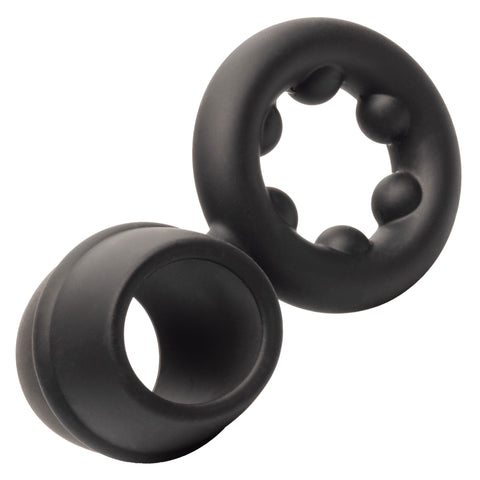Alpha Liquid Silicone Dual Magnum Ring Black Stretchy Comfortable Size COCK RINGS Sling