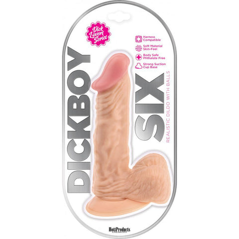 Dick Boy 6 Inch Realistic Dildo with Suction Cup Base Flesh Beige Dongs Realistic
