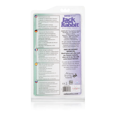 Waterproof Jack Rabbit 5 Rows - Pink VIBRATORS-RABBIT