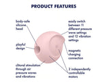 Satisfyer Sugar Rush – Air Pulse and Vibration Clitoral Stimulator Pink > Sex Toys For Ladies > Air Pulsation