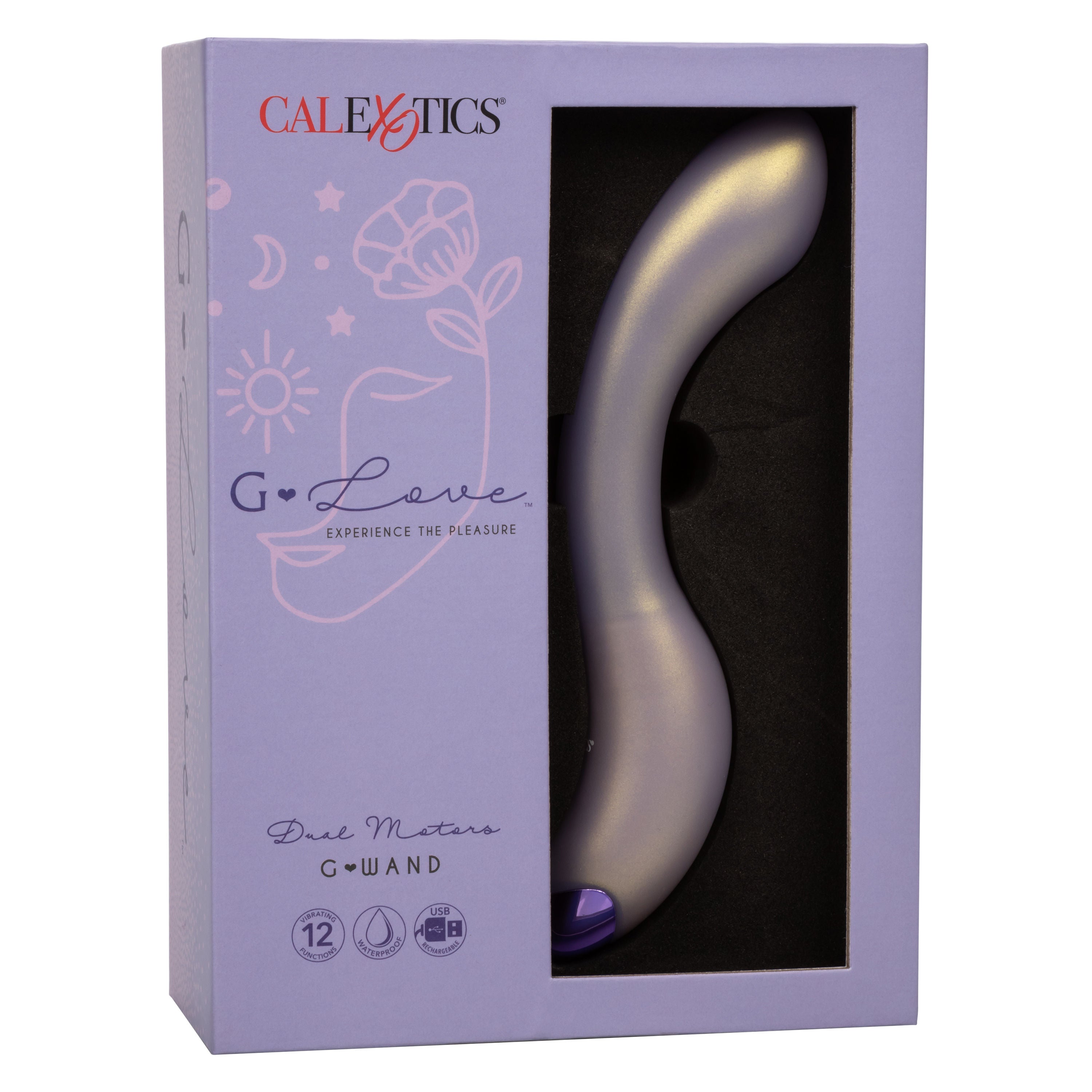 G-Love G-Wand Curved Adult Intimacy Massager with Dual Action Vibrators