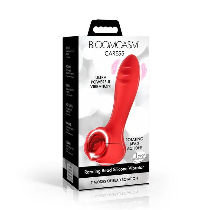Caress Moving Bead Silicone Vibrator – 3.5 Inch Insertable Shaft Vibrator Red > Vibrators > Mini Vibrators
