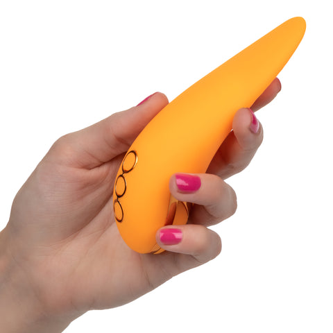 California Dreaming Hollywood Hottie Orange Mini Massager with 10 Vibration Functions and USB Rechargeable Vibrators