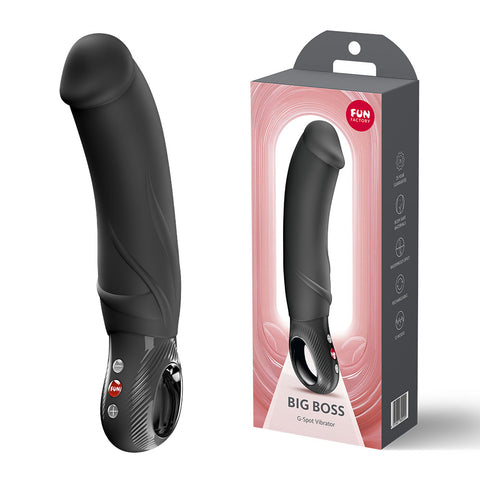 Big Boss 23cm G-Spot Vibrator (Black) – Waterproof Rechargeable Silicone Vibrator > Vibrators > G-Spot