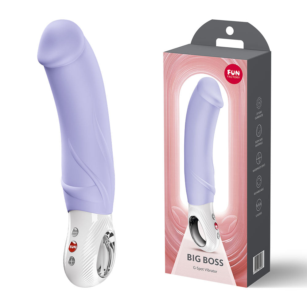 Fun Factory Big Boss – 22.9 cm USB-C Silicone Vibrator Purple > Vibrators > Standard Vibrators Main image