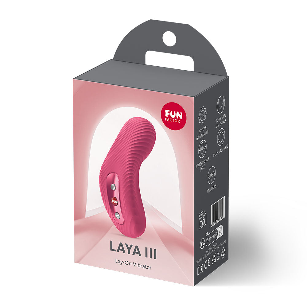 Fun Factory LAYA III Raspberry – USB-C Rechargeable Clitoral Stimulator > Sex Toys For Ladies > Clitoral Vibrators and Stimulators