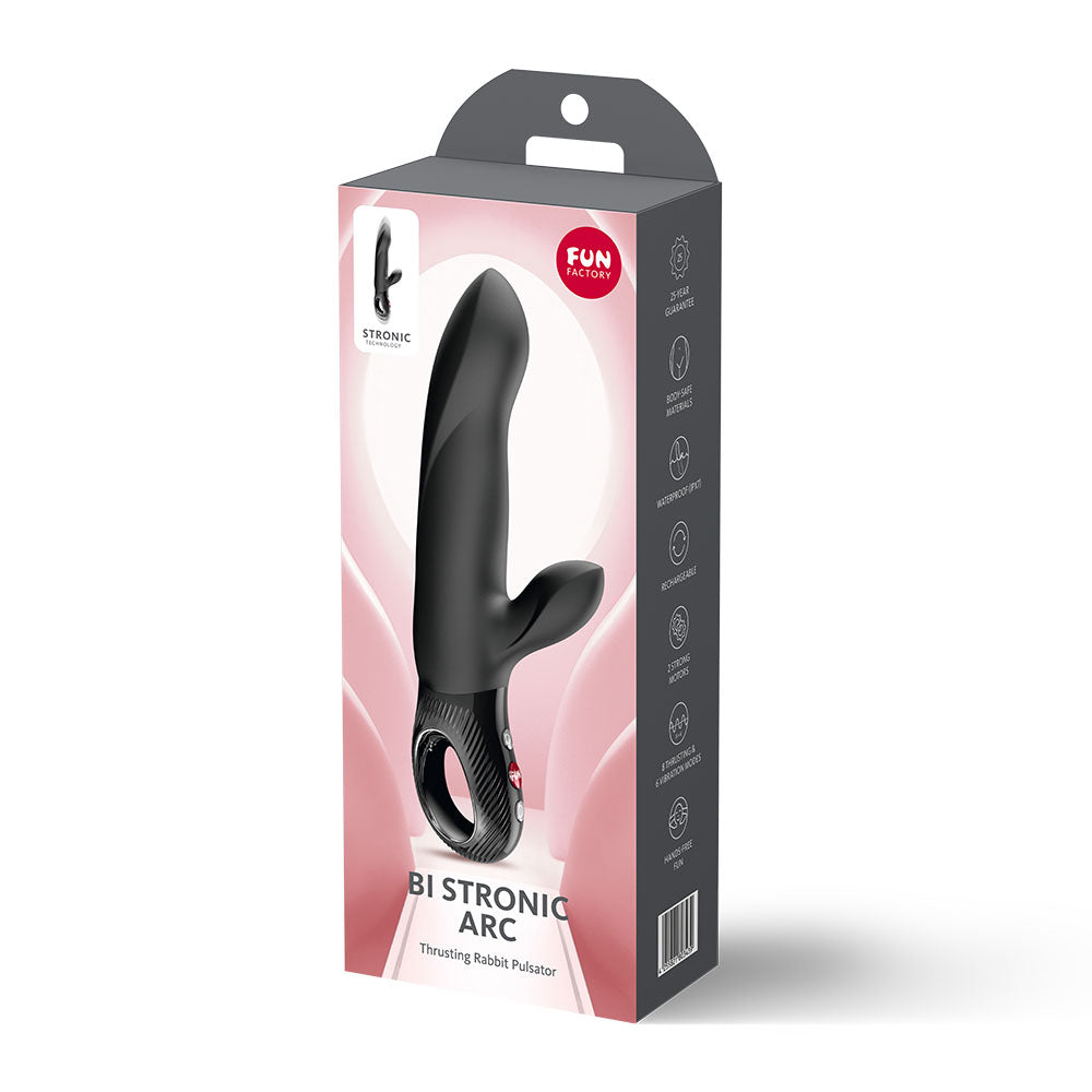Fun Factory Bi Stronic Arc 21.6 cm USB-C Thrusting Vibrator > Vibrators > Ladies > Rabbit