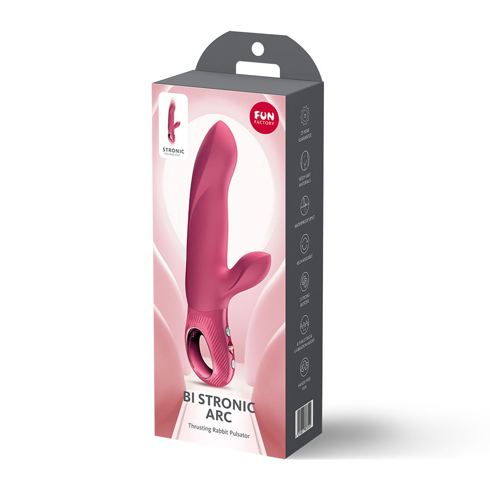 Fun Factory Bi Stronic Arc 21.6 cm USB-C Thrusting Vibrator > Vibrators > Ladies > Rabbit