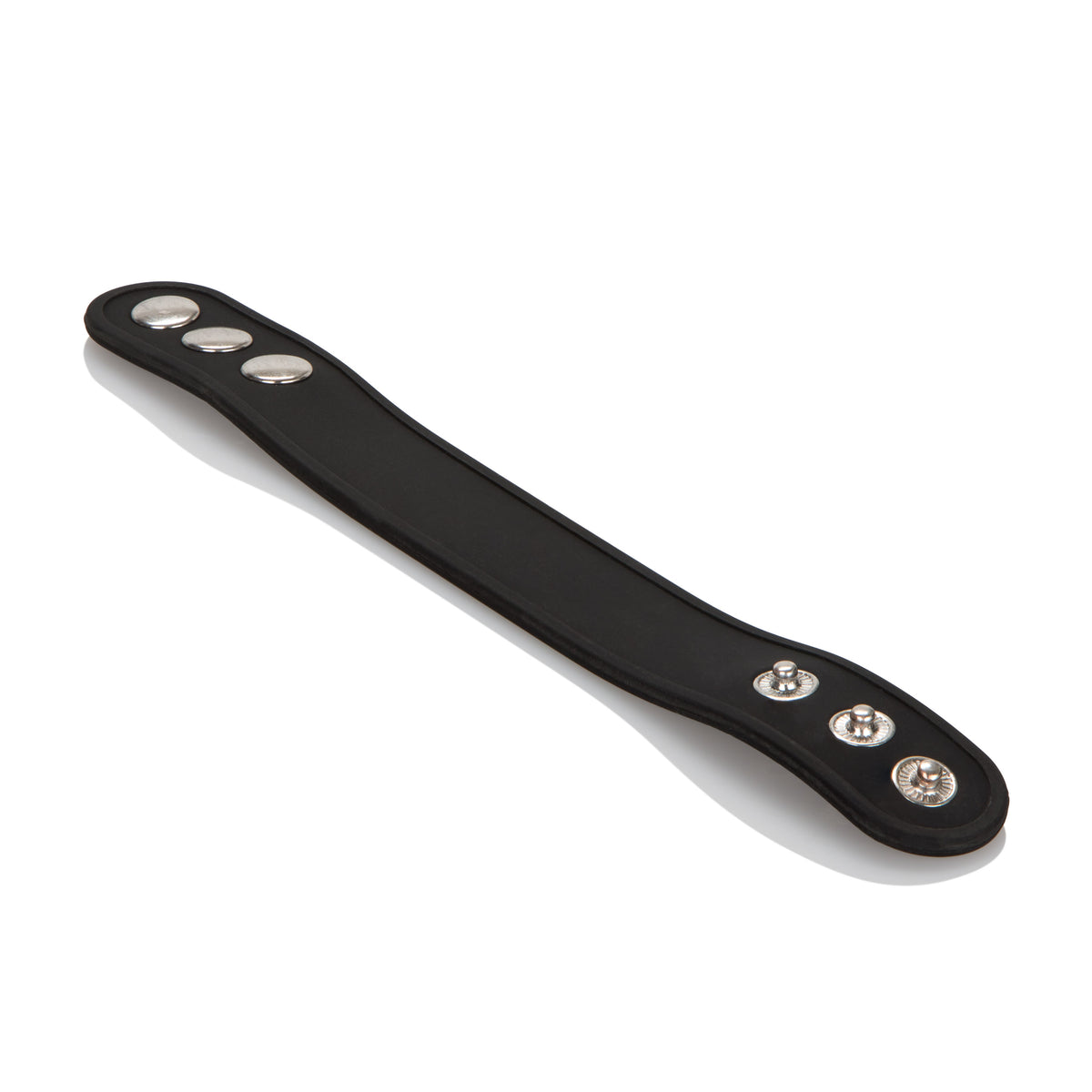 Silicone Tri-Snap Erection Ring Black with Adjustable Heavy-Duty Hardware > Cock Ring > Adjustable