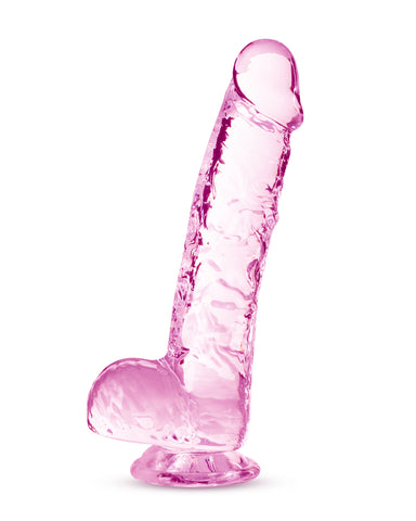 Naturally Yours 6 Inch Crystaline Dildo Rose DONGS