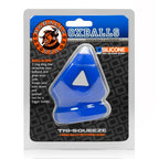 Tri-Squeeze Ball Stretch Cock Sling in Black Ice by Oxballs Blue > Cock Ring > Sling
