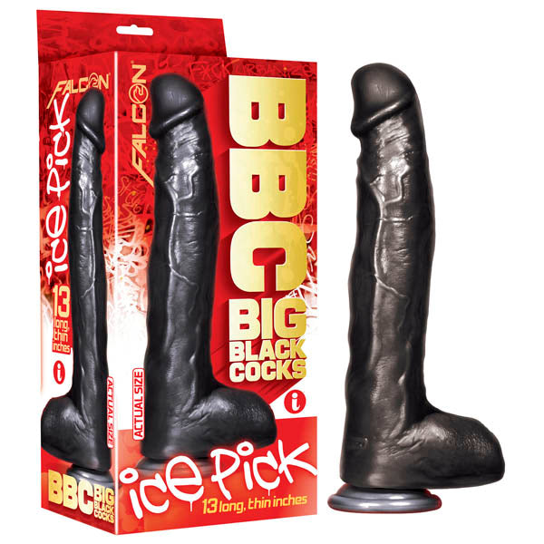 BBC Ice Pick 33 cm 13 Inch Dong Black Dildos & Dongs
