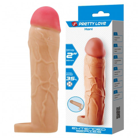 Hani Extended Light Penis Sleeve with Ball Ring and Texture SLEEVES
