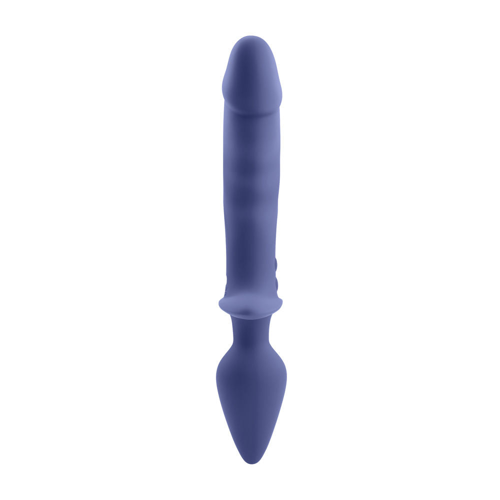 Dual Defender Double Ended Vibrator With Remote Control Purple Butt Plugs