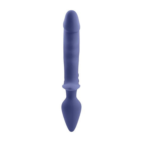 Dual Defender Double Ended Vibrator With Remote Control Purple Butt Plugs
