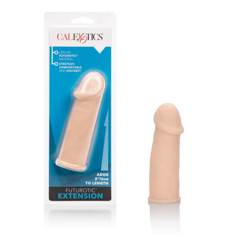CalExotics Futorotic Soft Penis Extender Adds Length and Girth Beige SLEEVES