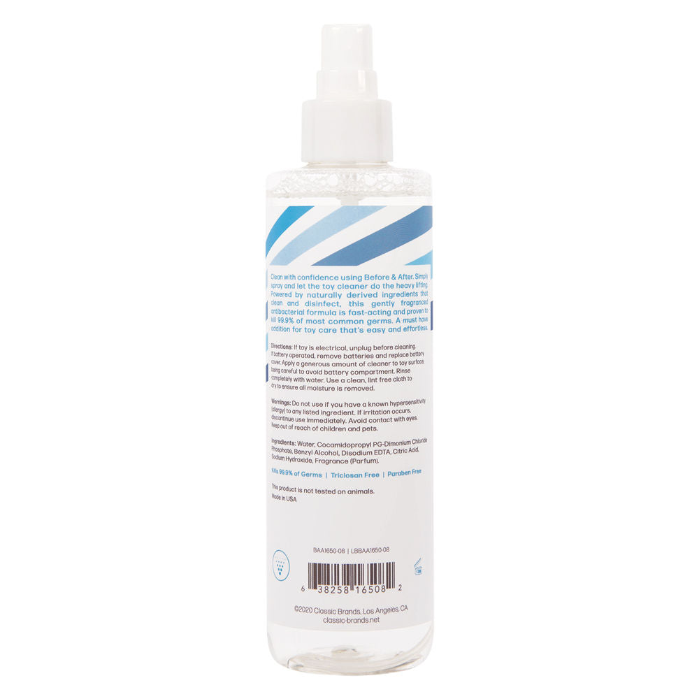 Before and After Toy Cleaner Spray 8 Oz Fresh Scent Formula Adult Toy Cleaner