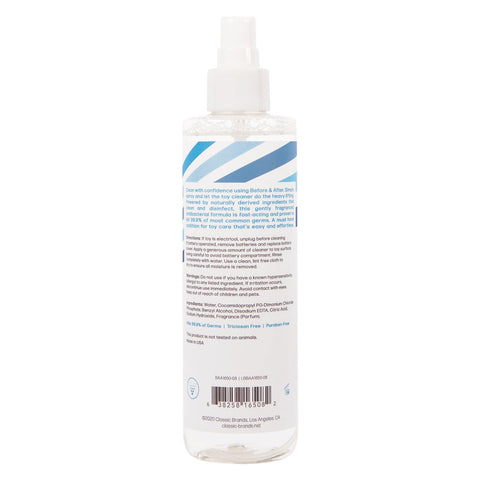 Before and After Toy Cleaner Spray 8 Oz Fresh Scent Formula Adult Toy Cleaner