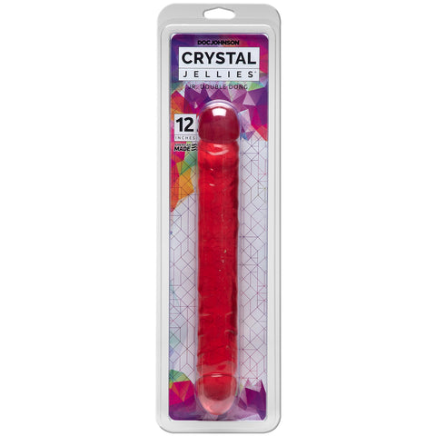 Crystal Jellies 12 Inch Double Dong Pink Double Dongs