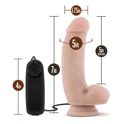 Coverboy The Quarterback Vanilla Suction Cup Dildo 7 Inch DONGS Vibrating