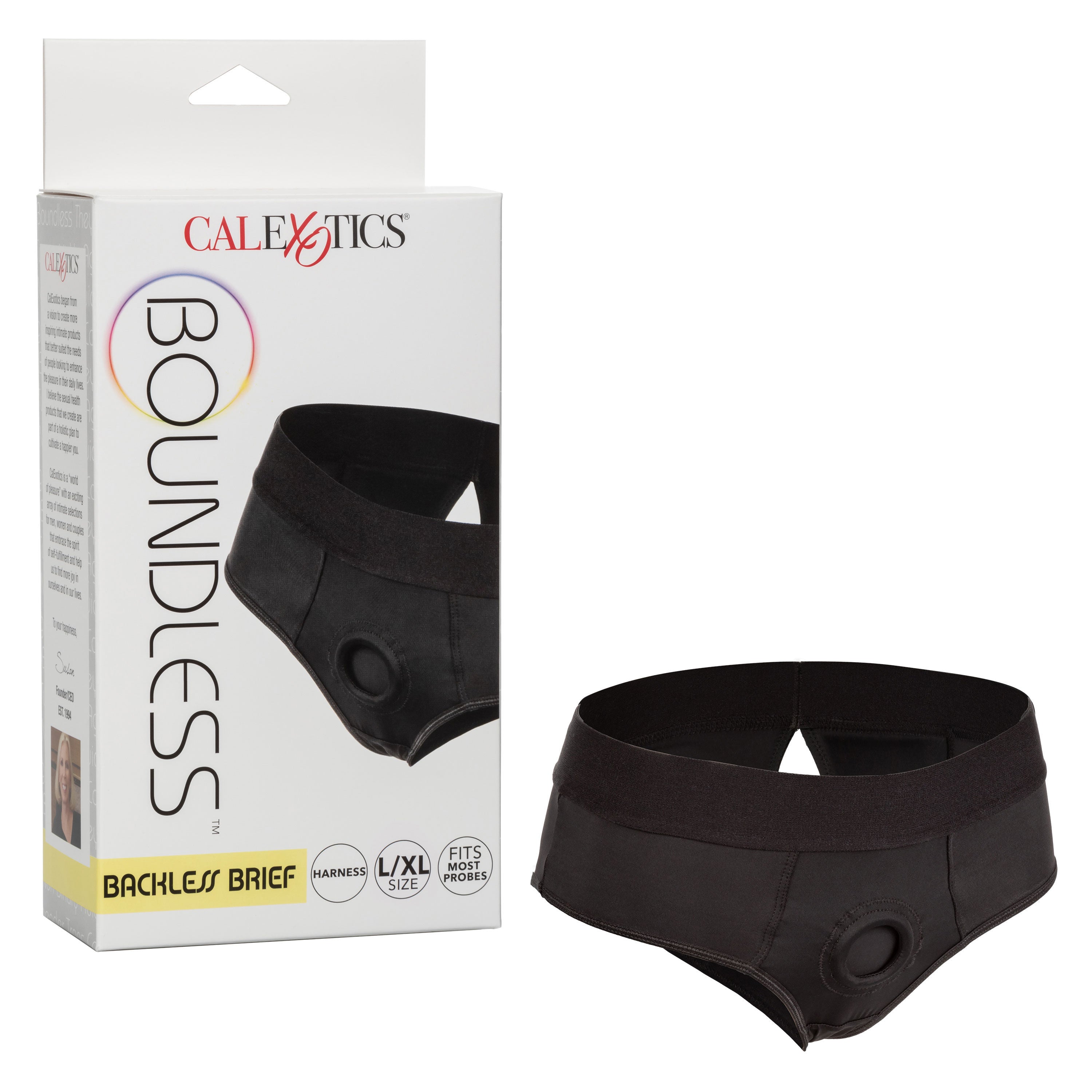 Boundless Backless Brief (Black) – Comfortable Harness Brief Black > Dildos > Strap On Harnesses Main image