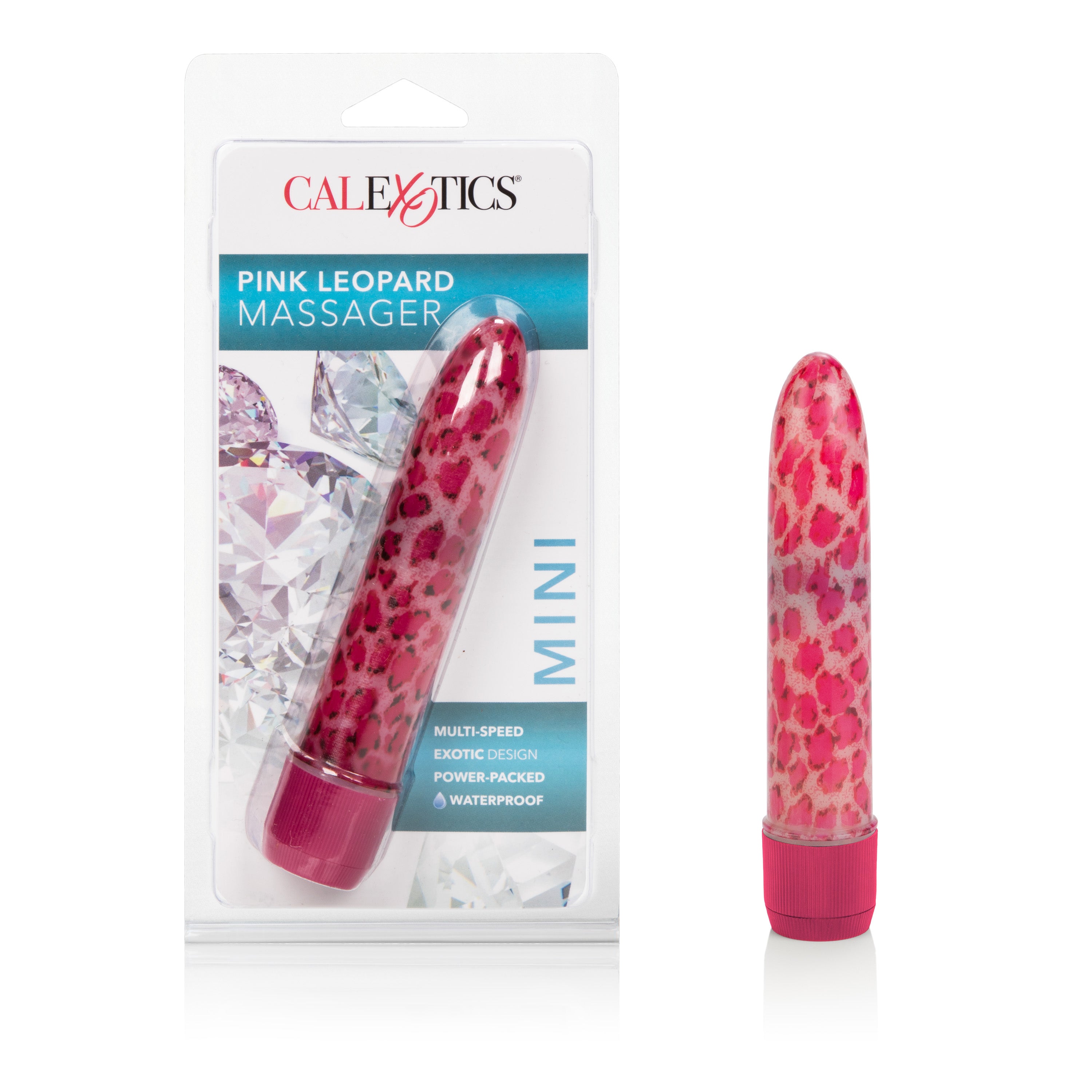 CalExotics Leopard Mini Massager Pink Multi-Speed Vibrator Vibrators