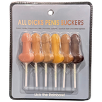 All Dicks – Set of 6 Flavored Penis Suckers > Novelties > Candy & Edible Items