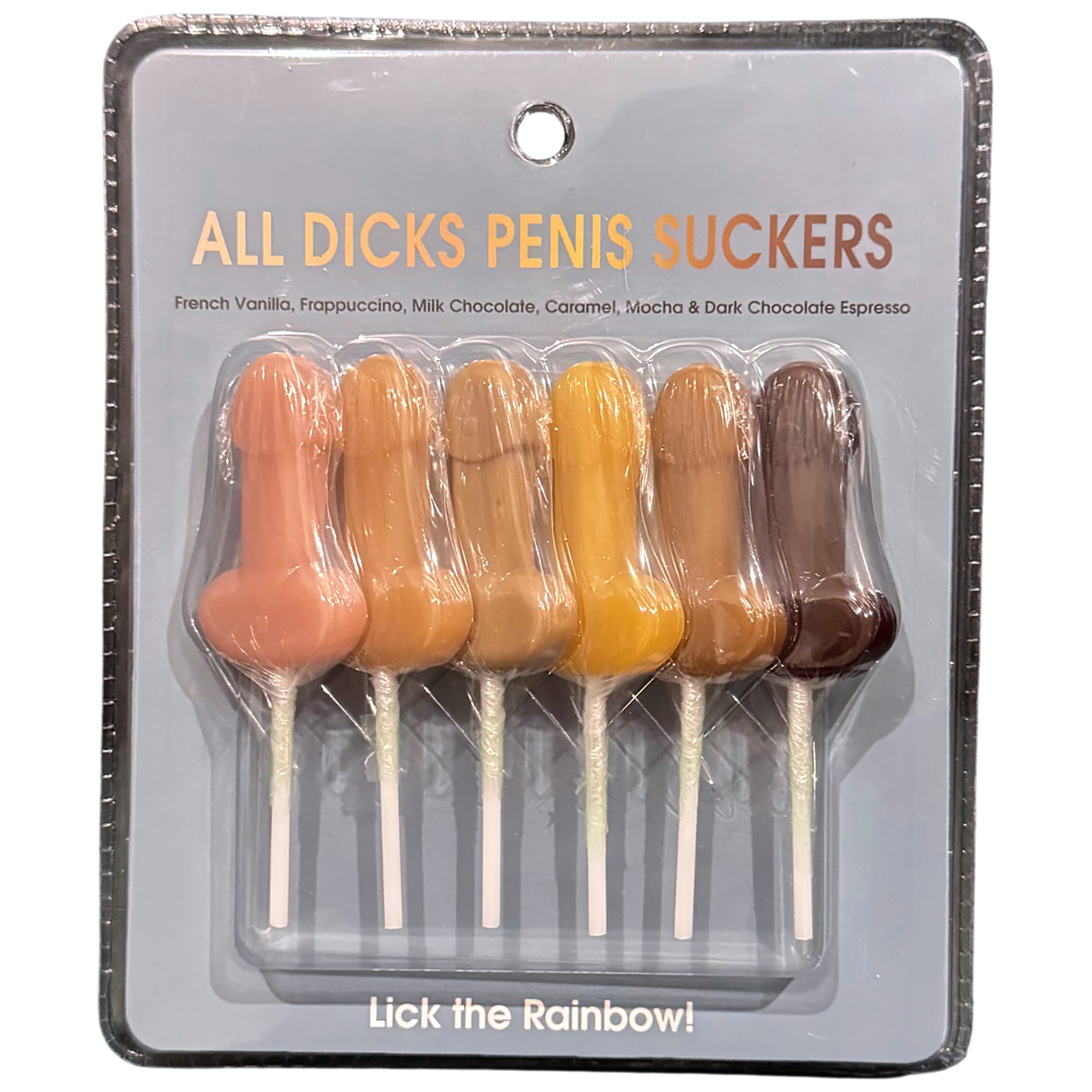 All Dicks – Set of 6 Flavored Penis Suckers > Novelties > Candy & Edible Items