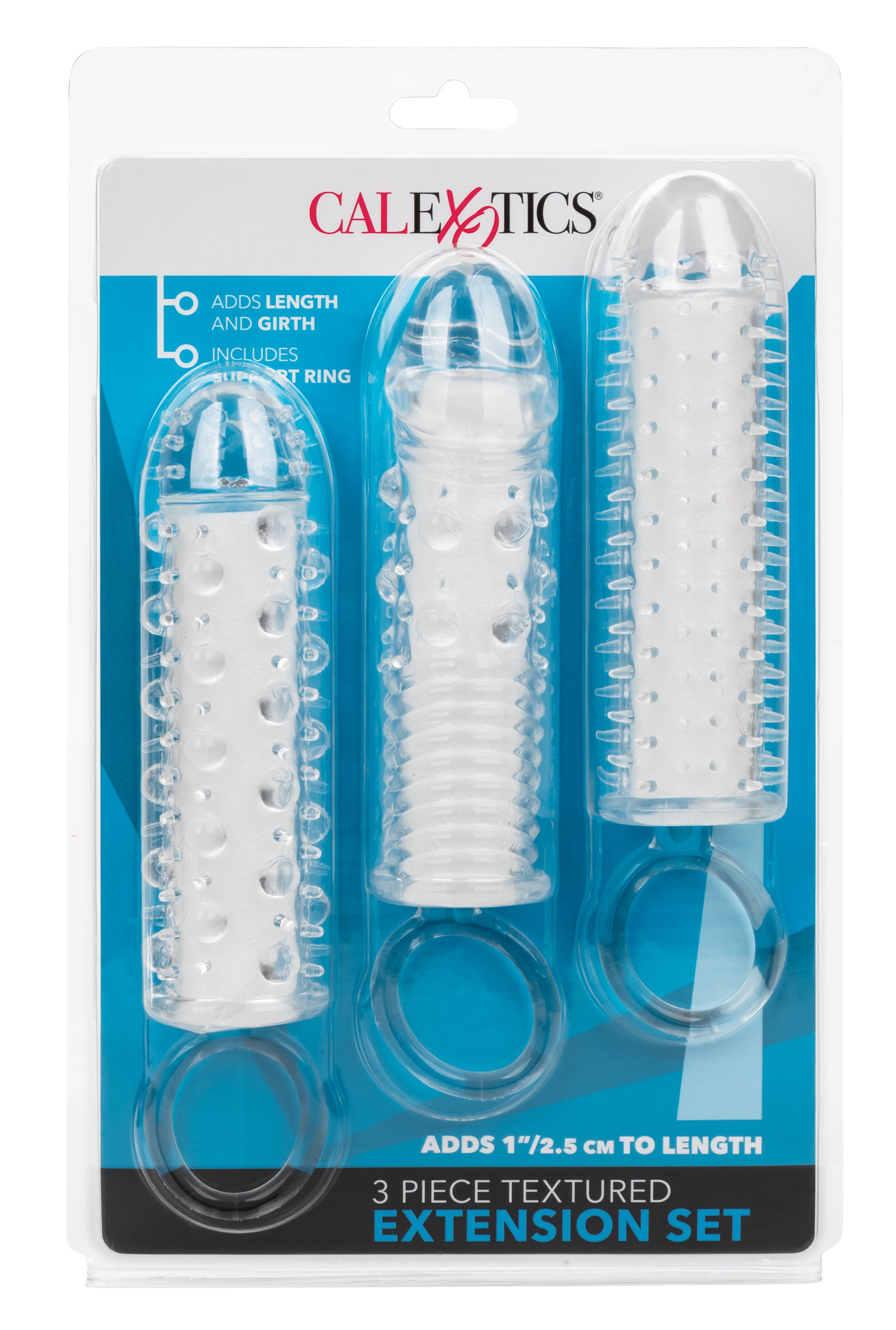 3 Piece Textured Extension Set for Girth and Length Enhancement SLEEVES