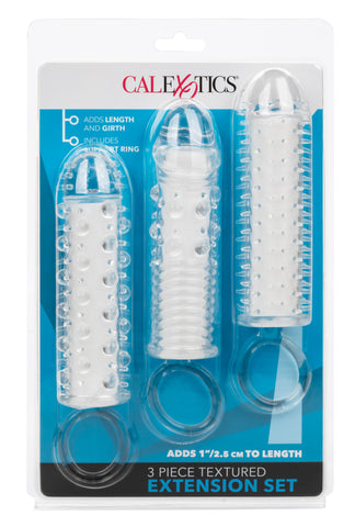 3 Piece Textured Extension Set for Girth and Length Enhancement SLEEVES