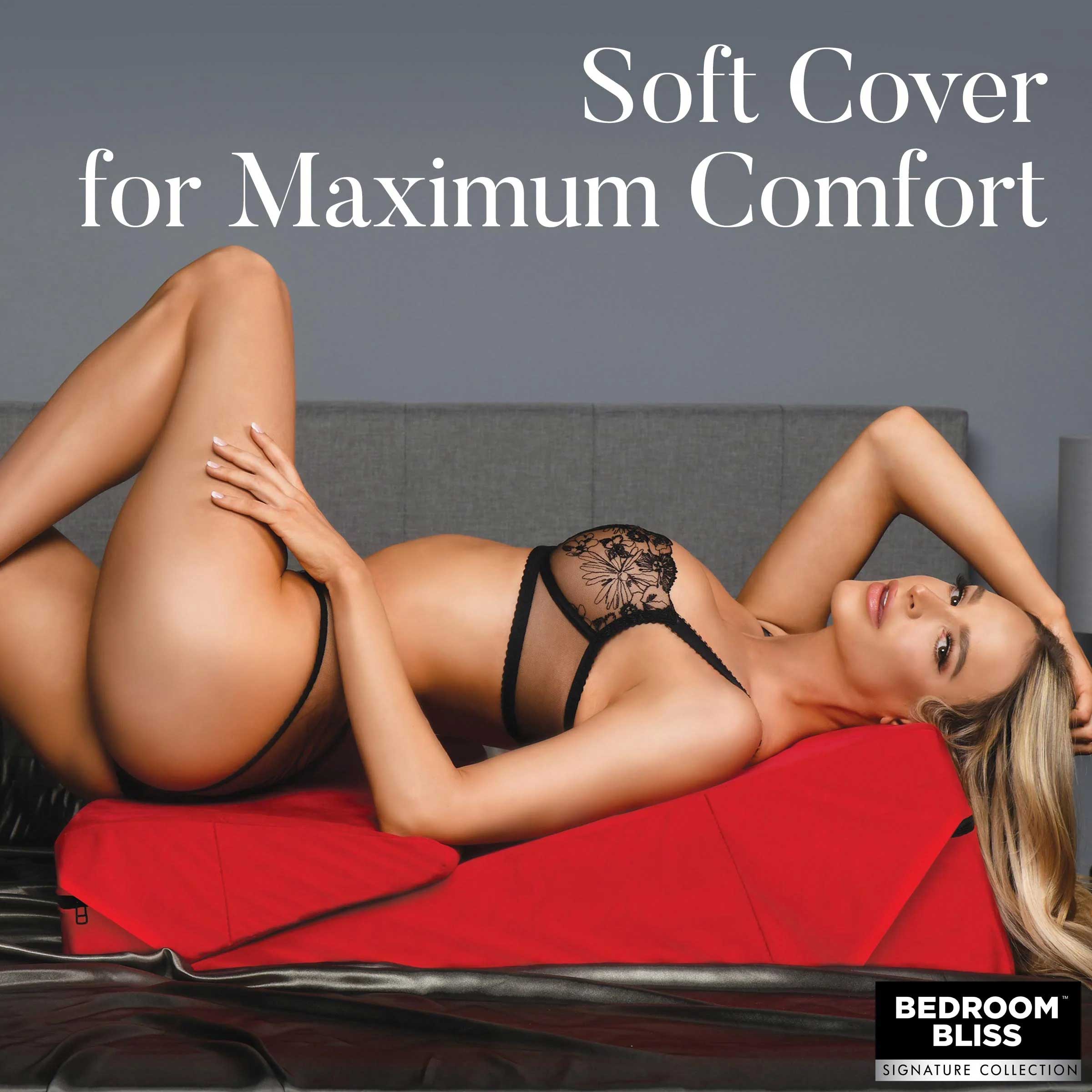 Love Cushion Set Foam Wedge Pillow Red for Adult Intimacy Play Sex Positioners