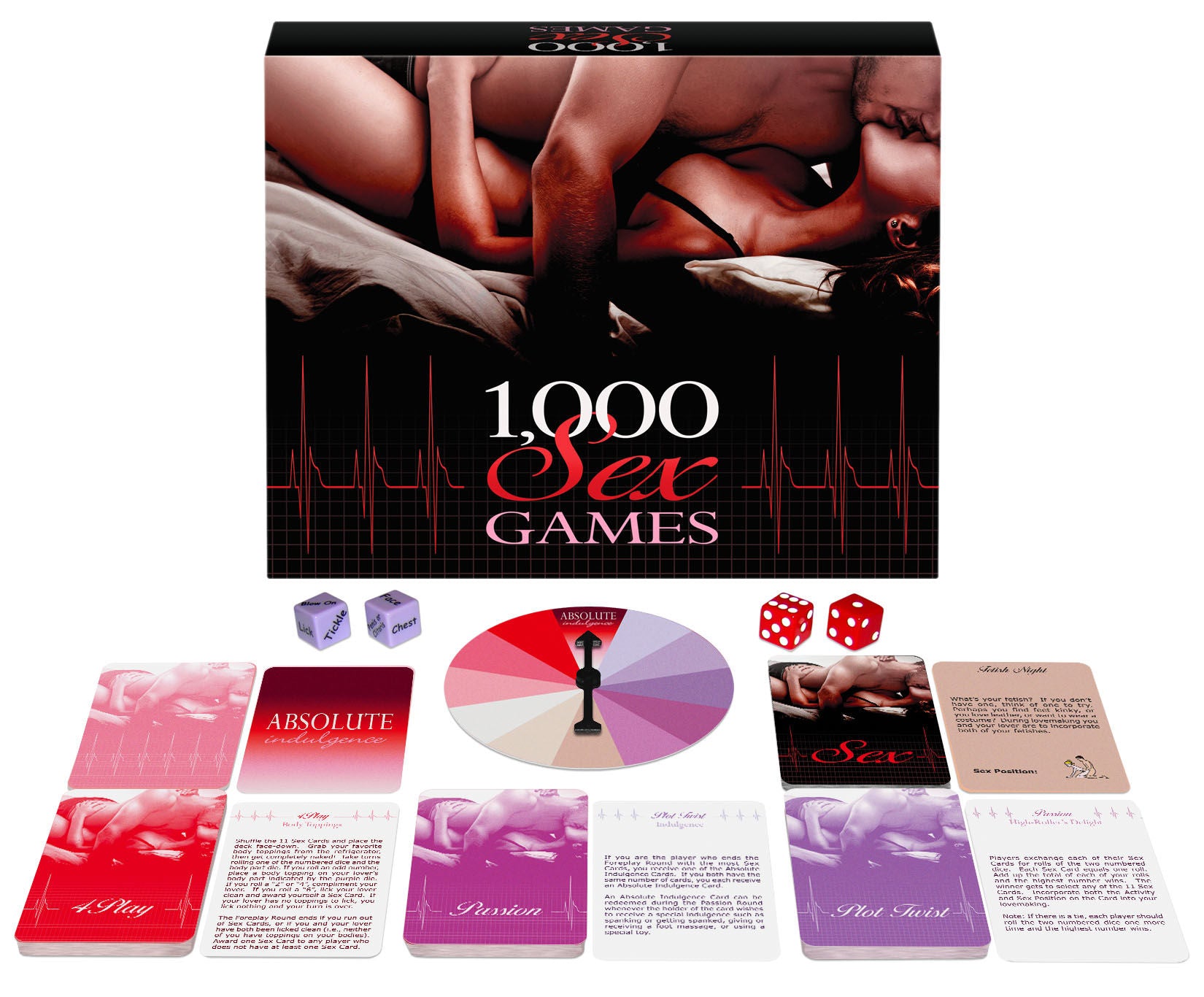 1000 Sex Games Erotic Board Game for Passionate Foreplay Fun Default Title Games