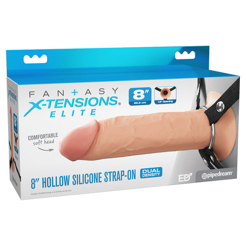 FX Elite 8'' Silicone Hollow Strap-On - Flesh 20 cm for Confidence STRAP-ONS